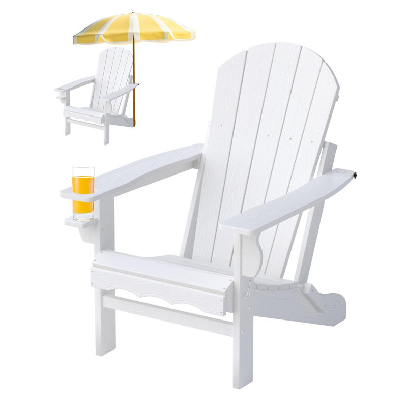 Fauteuil d'extérieur en composite Adirondack - Composite, Blanc