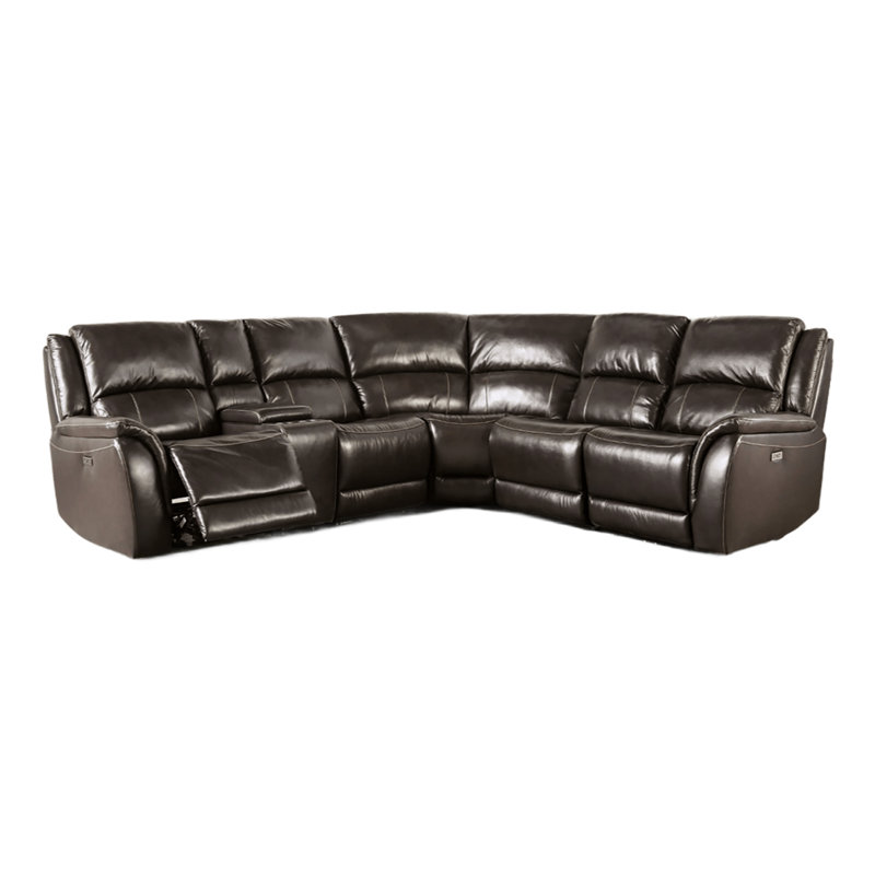 Canapé modulaire de 119,4 po de largeur, espresso, Brun
