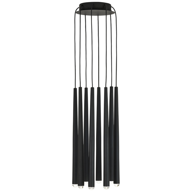 Pylon 8 - Light LED Pendant, Nightshade Black