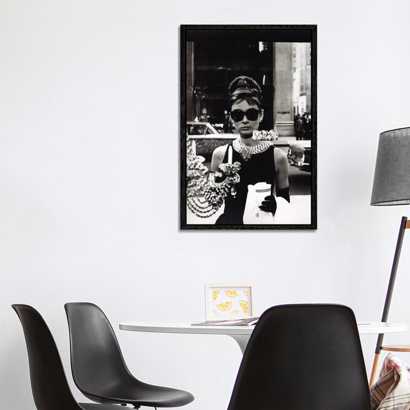 Audrey Hepburn As Seen Through Tiffany's Storefront Window by Radio Days - Print on Canvas, 101.6 cm H x 66.04 cm W