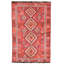 Hand Knotted Wool Area Rug in Red