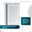 Armoire à pharmacie à charnière droite à DEL avec désembueur, gradateur, miroir grossissant 3X à DEL et prises électriques Sargat l 24 po x H 36 po x P 5 po-1871962991-1785649910