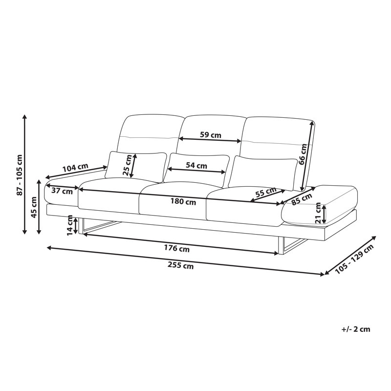 IKAST 3 Seater Sofa, Black
