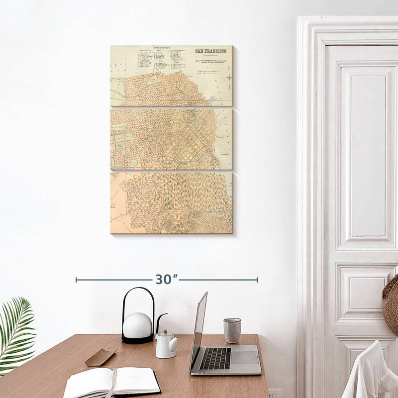 Aliaz San Francisco Map, 32" H x 20" W