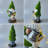Solar Flocked Garden Gnome Statue with Watering Can String Lights, Outdoor Yard Art Decor