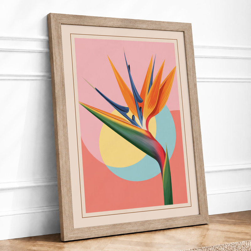 Modern Blooms Botanical - Framed Print, A1 - 84.1 x 59.4 cm, Oak