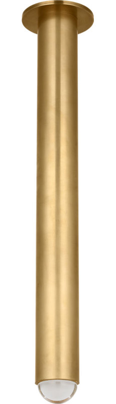 Ebell Flush Mount, Natural Brass, 24" H x 4.5" W x 4.5" D