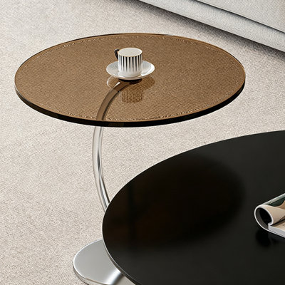 Italian minimalist round coffee table set