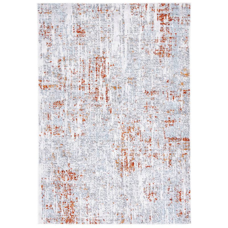 Tapis ivoire / gris Ethellee 684, Rectangle 4 pi x 6 pi