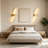 Modern Gold LED Wall Sconce, Dimmable Curved Wall Light Fixture-619059441