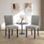 Dining Chairs, Upholstered Fabric, Wood Legs, High Back for Dining Room-1961603569-1961603570