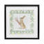 «Bouquet Bunny on Green Argyle», reproduction d'art sous verre, conception par Lee Ann Sanders-2041116558-2041116559