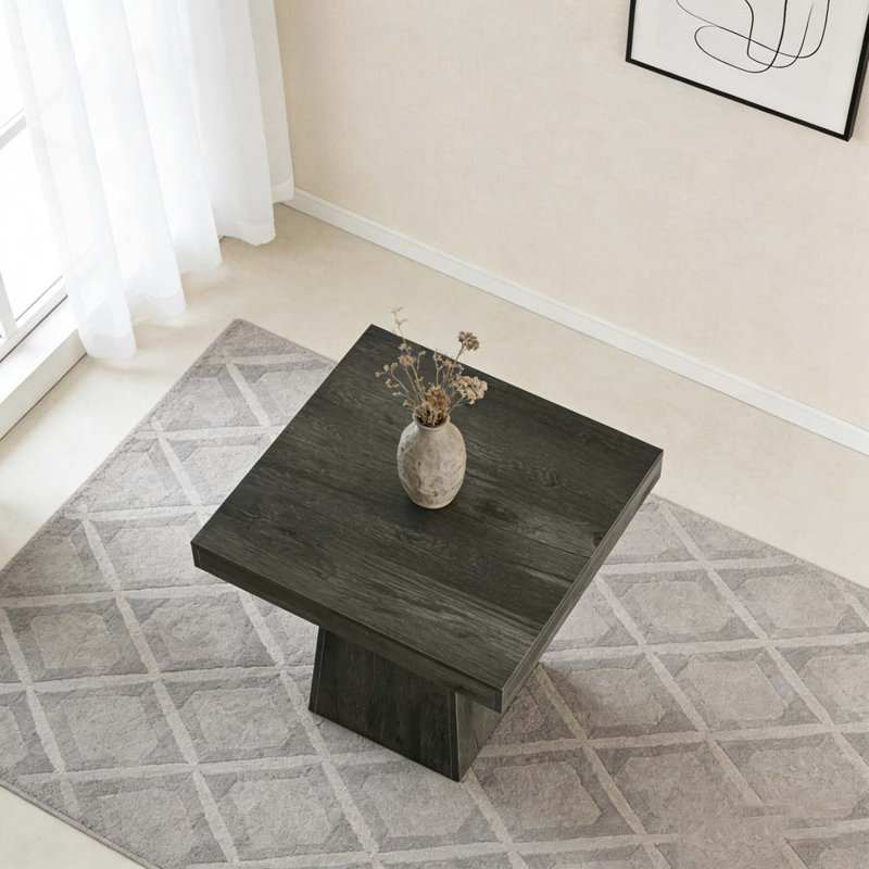 Table carrée, table basse, Gris foncé