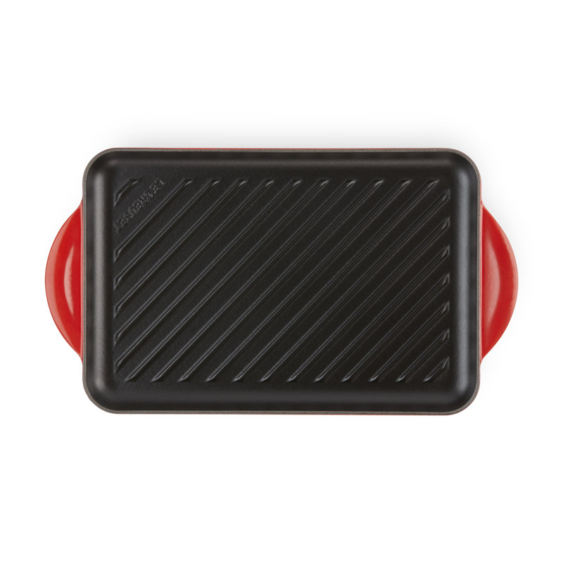 Le Creuset Cast Iron Rectangular Grill 32cm, Cerise