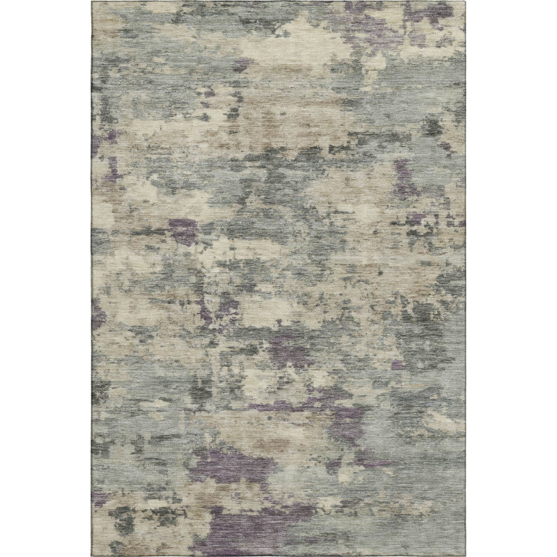 Premium Machine Washable Mayfield AMF2074 Abstract Rug, 10' x 14', Sage