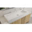 Lavabo de salle de bain vasque rectangulaire en résine 47,2 po x 18,9 po Badeloft WB-05-XXL-G blanc brillant-137927664
