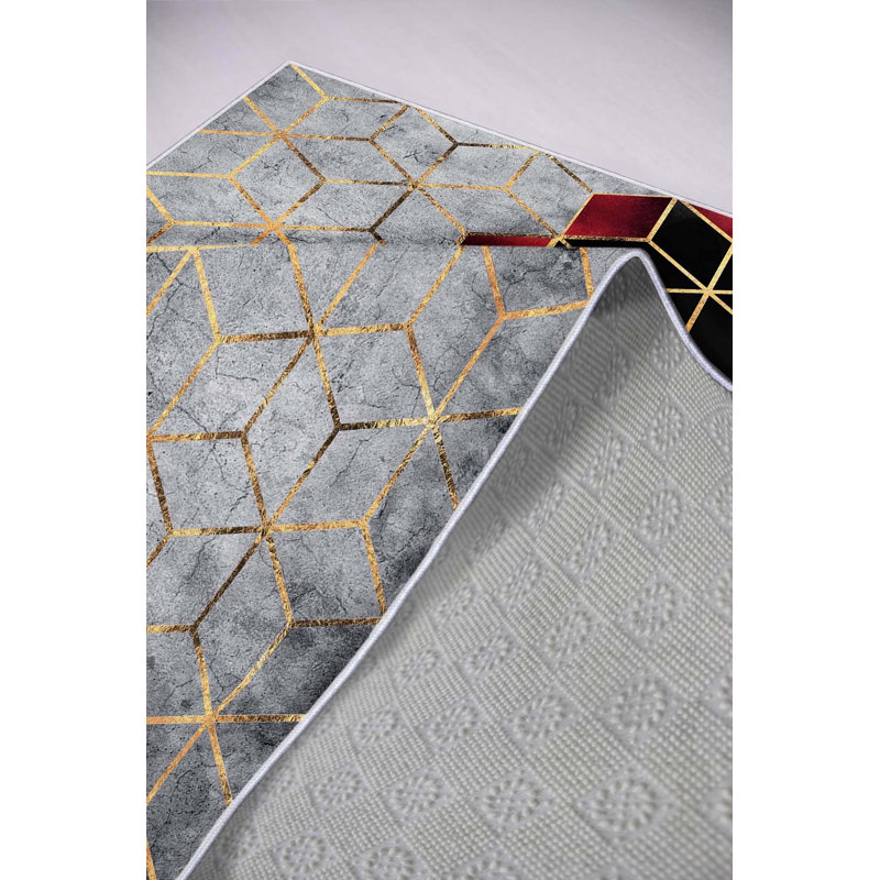 Premium 3D Printed Area Rug, 5.2 x 7.5 Feet, 100% Polyester, 650 g/m² | Antibacterial, Non-Slip PVC Dot Underside, Machine Washable | Ideal for Living Room, Bedroom & Home Decor, Soft Pile Height: 0.3 Inches