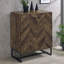 Armoire d'appoint à 4 tablettes en chêne rustique et bronze industriel-1246956239