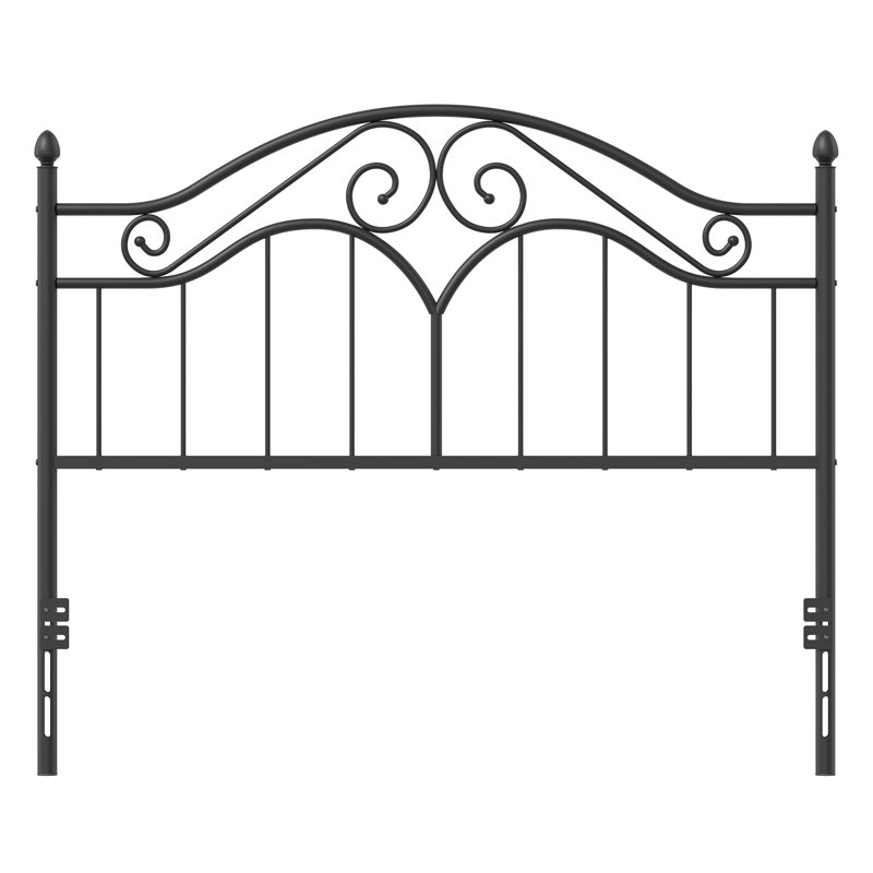Cerena Vintage Metal Platform Bed Headboard ONLY, Queen, Black