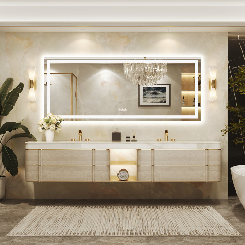 Miroir de salle de bain Lunara,  88 po x 38 po
