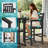 Outdoor HDPE 3-Pieces Patio Bar Sets with Bar Table and Chairs-104287678