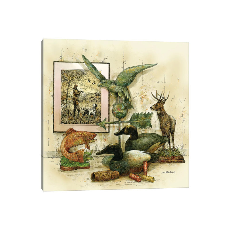 The Sportsman's Bench - Wrapped Canvas Print, 45.72 cm H x 45.72 cm W x 1.91 cm D