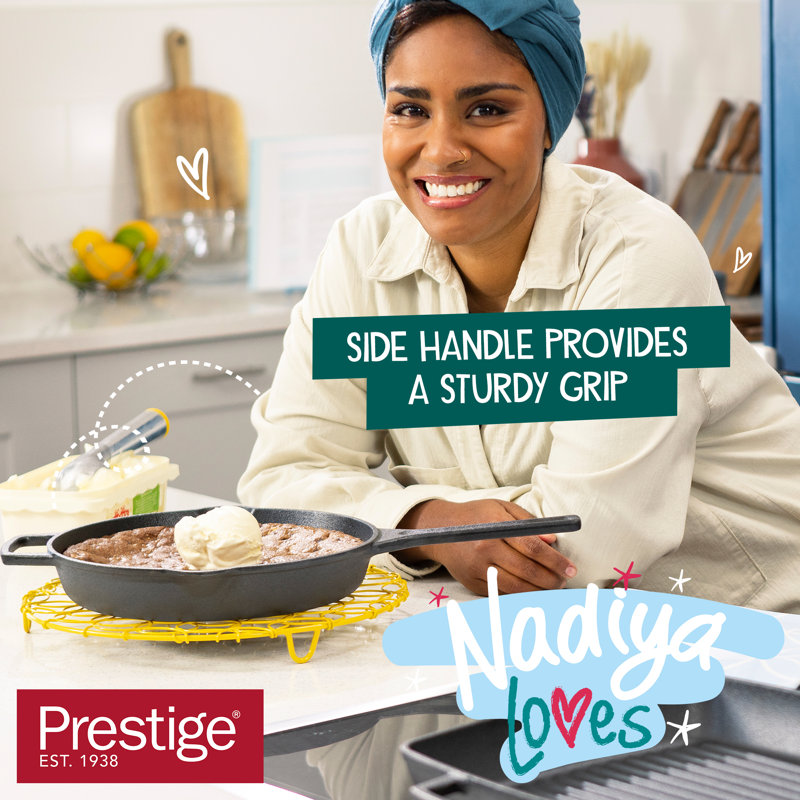 Nadiya X Prestige Cast Iron Skillet, 25cm