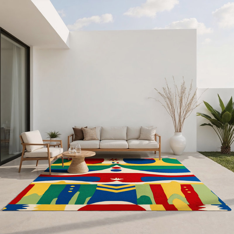 Tapis intérieur et extérieur Spunky Beam, Rectangle 1 pi 6 po x 2 pi 6 po