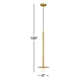 Allegra Single Light Glass Dimmable Pendant
