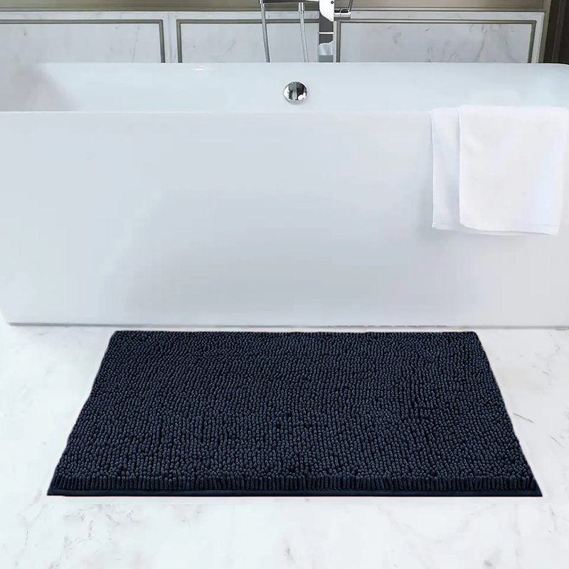 Latrone Non-Slip Shower Mat, Navy Blue
