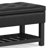 Cosmopolitan 44"W Vegan Leather Transitional Storage Ottoman Bench with Tufted Lift-Top and Open Shelf-1582897205