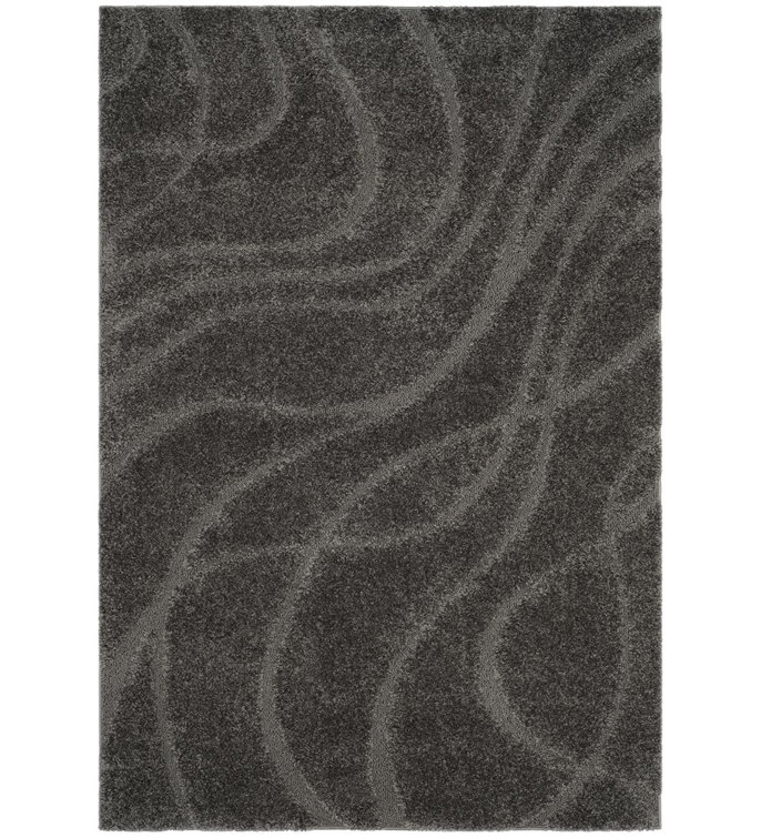 Ashal Abstract Charcoal Gray Area Rug