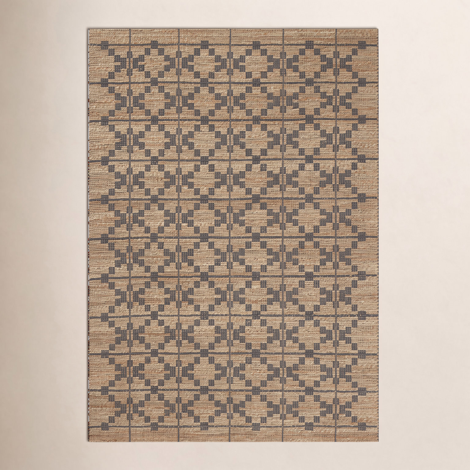 Judy Natural / Graphite Area Rug, Rectangle 3'6" x 5'6"