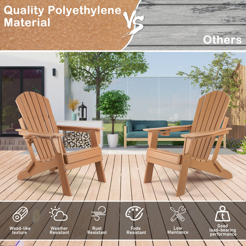 Chaise Adirondack pliante Azur, Brun