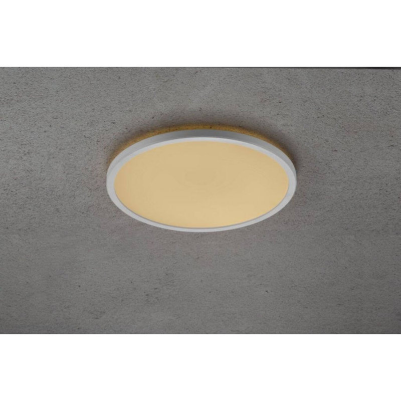 LED Flush Mount, 2.3cm H x 29cm W x 29cm D, White