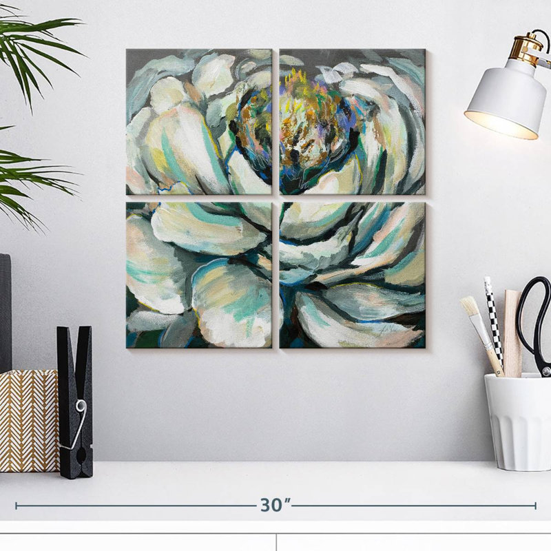 Harnek White Bloom II, H 18 po x l 18 po