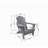 HDPE Folding Adirondack Chair With Dual Cup Holder - Composite Adirondack Chair With Wood Texture- Gray-168857609