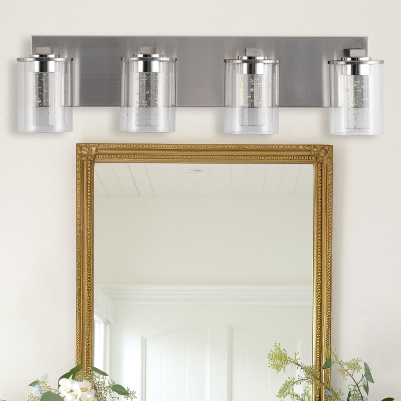 Dimmable LED Vanity Light, 4, Brushed Nickel