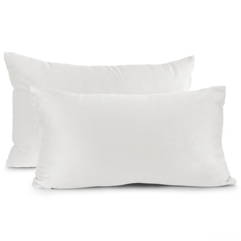 Velvet decorative Throw Pillow Cover, White