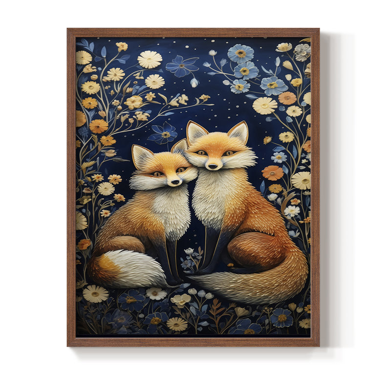 ANIMALS Series CDLxxix, reproduction encadrée - bois massif, H 21 po x l 17 po, Noyer