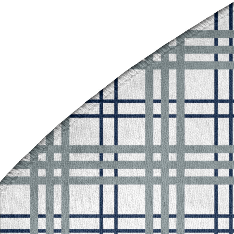 Plaid Indoor Rug, Round 5'