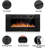 36 Inch Electric Fireplace Inserts, in-Wall Recessed and Wall Mounted 750/1500W Fireplace Heater, Touch Screen, Remote Control with Timer, Adjustable Flame Color and Speed