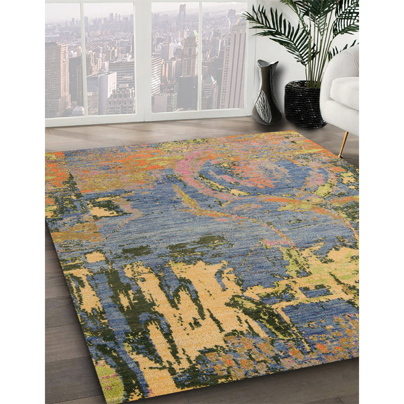Abstract Indoor Rug, Round 5'