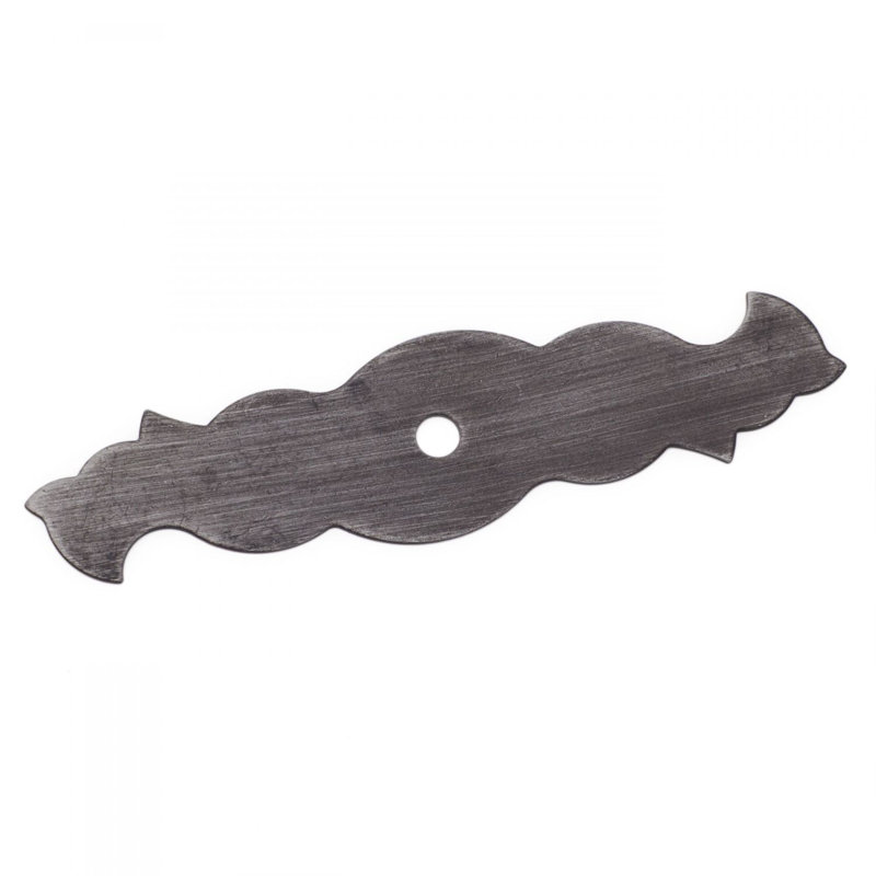 Contre-plaque à bouton simple BP Series Curvy, Nickel vieilli