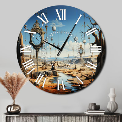 Masterpiece The Persistence Of Memory Surrealism II - Masterpiece White Face Wall Clock