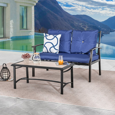 2 - Person Patio Conversation Set with Cushions