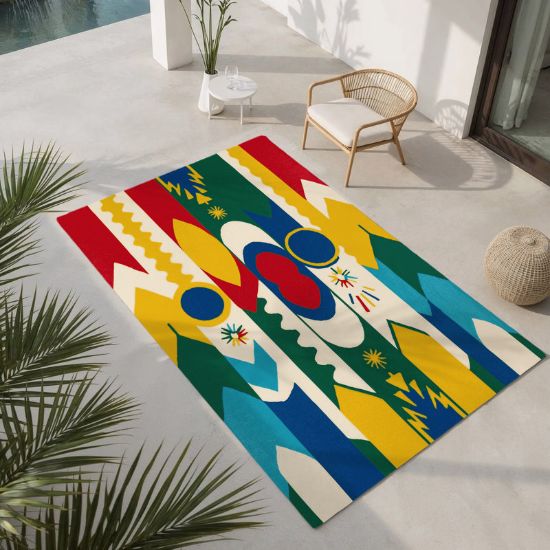 Tapis intérieur et extérieur Snappy Orbit, Rectangle 1 pi 6 po x 2 pi 6 po