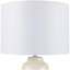 Lampe de table ronde en céramique sablier crème