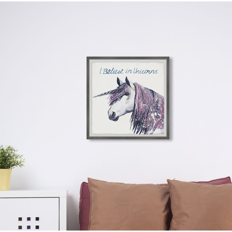 «I Believe Unicorns II» par Cybulski, reproduction encadrée, H 24 po x l 24 po x P 1,5 po
