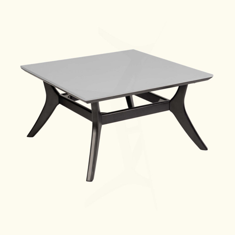 Table basse d'extérieur en bois d'eucalyptus et super pierre